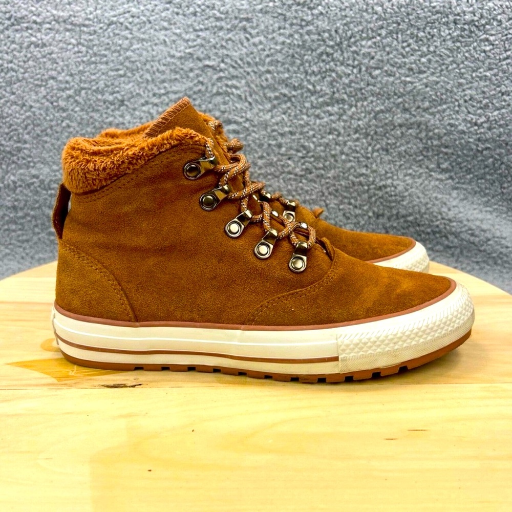 Converse CT All Star Ember Boot Womens Size 8 Shoes Brown Suede Lined Sneakers